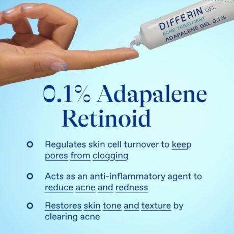 Differin Adapalene Gel 0.1% Acne Treatment (2)