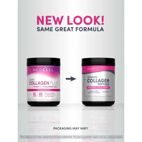 Advanced Collagen Peptides + Hyaluronic Acid + C, 6.9 oz (195 g) Powder