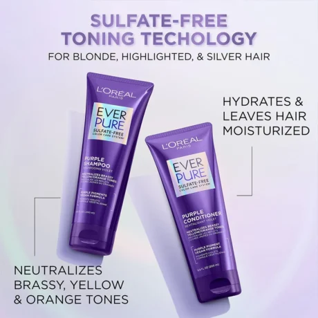 Sulfate Free Purple Conditioner for Toning Blonde Hair1