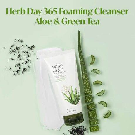 Herb Day Cleansing Foam Aloe - 100ml5