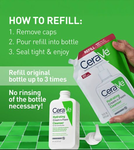 Hydrating Cream-to-Foam Cleanser Refillss