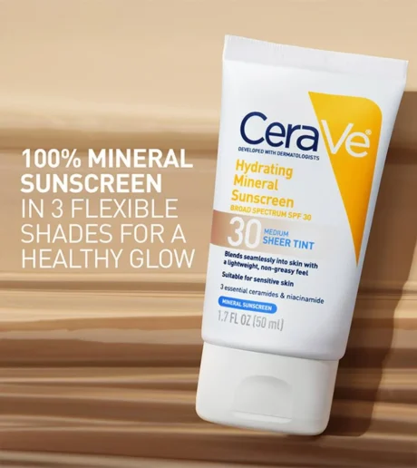 Hydrating Mineral Sunscreen SPF 30 Face Sheer Tint, Shade