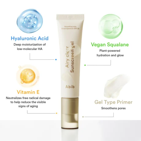 Airy clear sunscreen gel Smoothing tubesss
