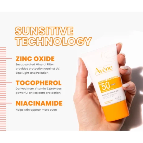 Mineral Sunscreen Multi-Defense Fluid SPF 50+ss