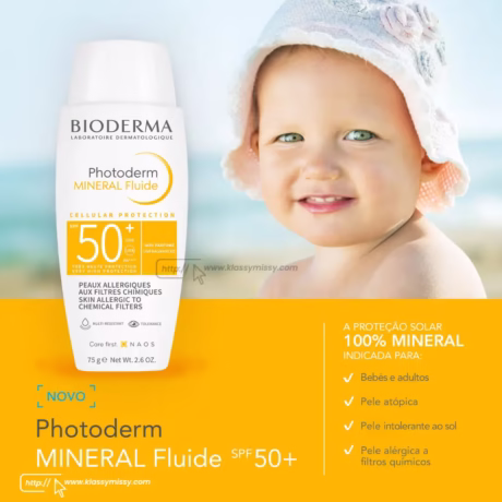 Photoderm Mineral Fluide SPF 50+ Ultra-Light Mineral Sunscreen For Allergic Skin 75gss