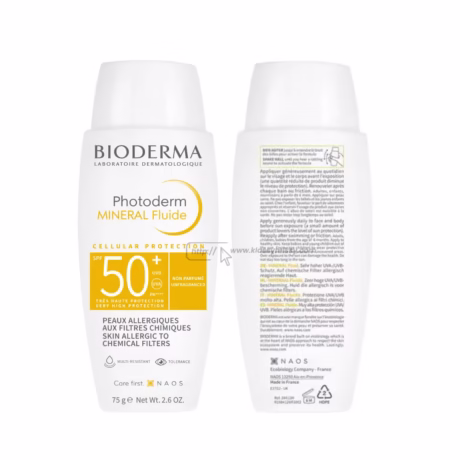 Photoderm Mineral Fluide SPF 50+ Ultra-Light Mineral Sunscreen For Allergic Skin 75gsss
