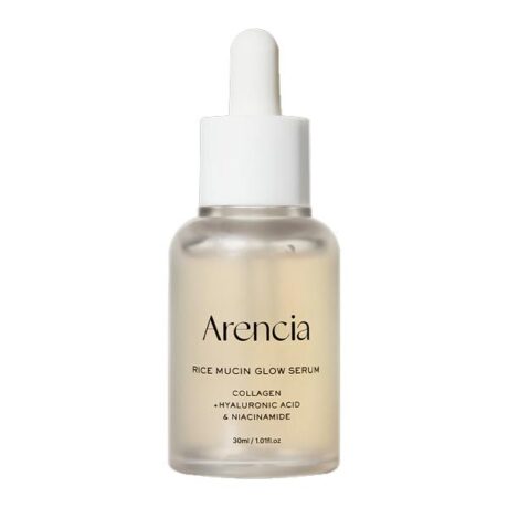 Arencia Rice Mucin Glow Serum, Collagen + Hyaluronic Acid & Niacinamide