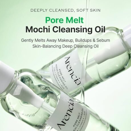 Pore Melt Mochi Makeup-Removing Cleansing Oil, Non-Comedogenic, Acne-Safe, Rice Amino Acids HD, Vitamin Es